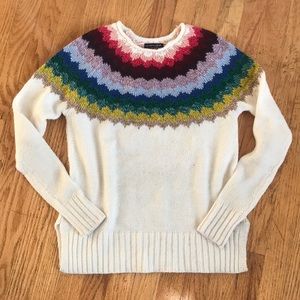 American Eagle Sweater with Rainbow Collar